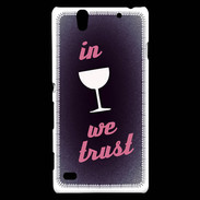 Coque Sony Xperia C4 In Wine We trust Rouge ZG