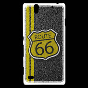 Coque Sony Xperia C4 route 66 goudron