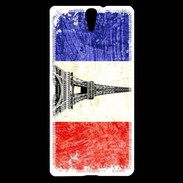 Coque Sony Xperia C5 Drapeau français vintage 2