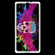 Coque Sony Xperia C5 Tête de mort design et colorée