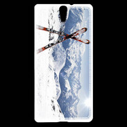 Coque Sony Xperia C5 Paire de ski en montagne