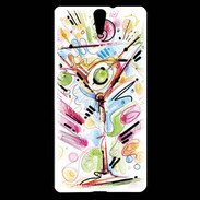 Coque Sony Xperia C5 cocktail en dessin