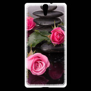 Coque Sony Xperia C5 Rose et Galet Zen