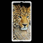 Coque Sony Xperia C5 portrait d'un léopard 50
