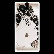 Coque Sony Xperia C5 Vintage Poker
