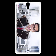 Coque Sony Xperia C5 Homme asiatique businessman ligoté glamour