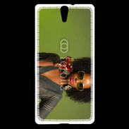 Coque Sony Xperia C5 Femme metisse noire 3