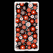 Coque Sony Xperia C5 Fond motif floral 750 
