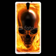 Coque Sony Xperia C5 crâne en feu