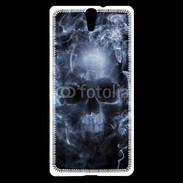 Coque Sony Xperia C5 Tête de mort en fumée 5