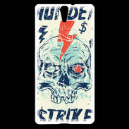 Coque Sony Xperia C5 Tête de Mort Thunder Strike