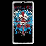 Coque Sony Xperia C5 Tête de Mort Believe or Suffer