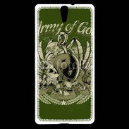 Coque Sony Xperia C5 Tête de Mort Army of God