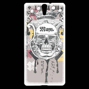 Coque Sony Xperia C5 Tête de Mort Skull King
