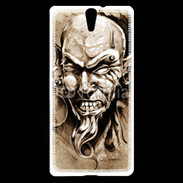 Coque Sony Xperia C5 Visage tatouée et percée 50