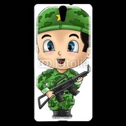 Coque Sony Xperia C5 Cute cartoon illustration of a soldier