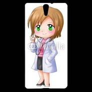 Coque Sony Xperia C5 Cute cartoon illustration of a waiter