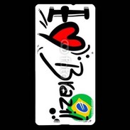Coque Sony Xperia C5 I love Brésil 2