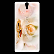 Coque Sony Xperia C5 Alliance sur fond de rose