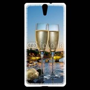 Coque Sony Xperia C5 Amour au champagne