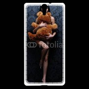 Coque Sony Xperia C5 Femme glamour câlin nounours