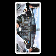 Coque Sony Xperia C5 Cockpit avion de ligne