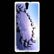 Coque Sony Xperia C5 Formation en cercle de parachutistes