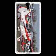 Coque Sony Xperia C5 Biplan rouge et blanc 10