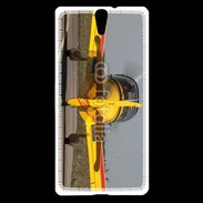 Coque Sony Xperia C5 Cap 10 jaune sur taxiway