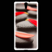 Coque Sony Xperia C5 Galet et pétales