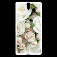 Coque Sony Xperia C5 Rose blanche et rose 5