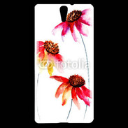 Coque Sony Xperia C5 Belles fleurs en peinture