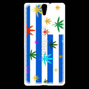 Coque Sony Xperia C5 Drapeau Uruguay cannabis