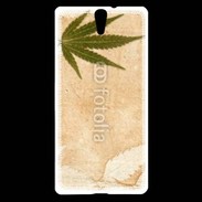 Coque Sony Xperia C5 Fond cannabis vintage