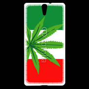 Coque Sony Xperia C5 Drapeau italien cannabis