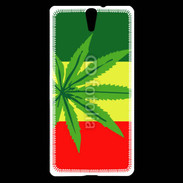 Coque Sony Xperia C5 Drapeau reggae cannabis