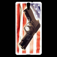 Coque Sony Xperia C5 Pistolet USA