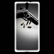 Coque Sony Xperia C5 Pistolet et munitions