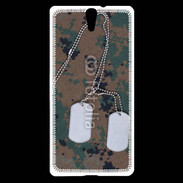 Coque Sony Xperia C5 plaque d'identité soldat américain