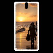 Coque Sony Xperia C5 Pécheur au levé du soleil