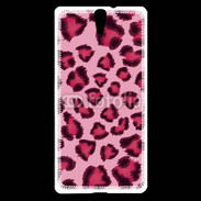 Coque Sony Xperia C5 Léopard rose
