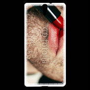 Coque Sony Xperia C5 bouche homme rouge