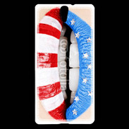 Coque Sony Xperia C5 Lèvres made in USA