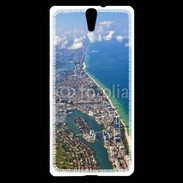 Coque Sony Xperia C5 Vue aérienne de la cote de Miami