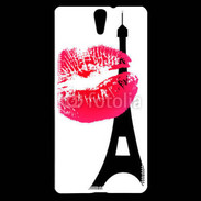 Coque Sony Xperia C5 Tour eiffel bisous