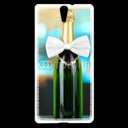 Coque Sony Xperia C5 Bouteille de champagne avec noeud