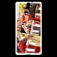 Coque Sony Xperia C5 Vin blanc rosé et rouge
