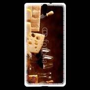 Coque Sony Xperia C5 Fromage, charcuterie et vin