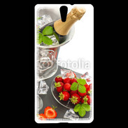 Coque Sony Xperia C5 Champagne et fraises