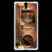 Coque Sony Xperia C5 Vin blanc et tonneaux